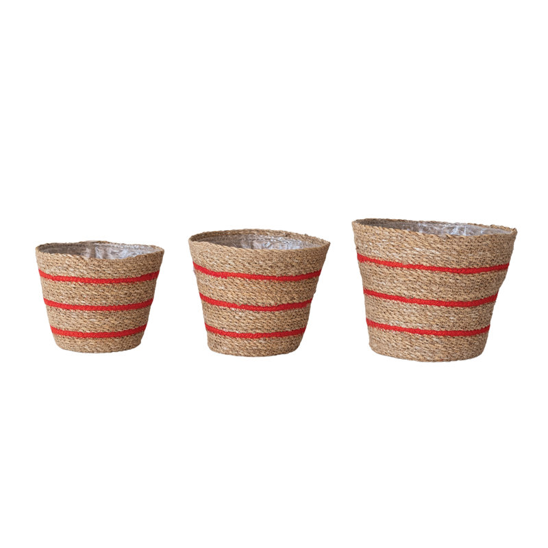 Paniers en jute de mer tissés à la main