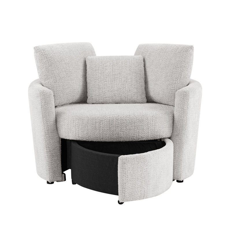 Chaise de rangement Bennet 48 po, Ivoire ivoire