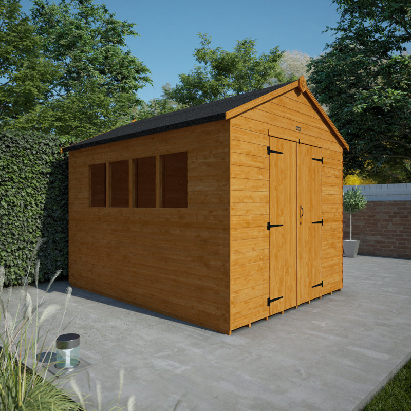 Tiger Tongue and Groove Apex Wooden Shed, 254cm H x 234cm W x 294cm D