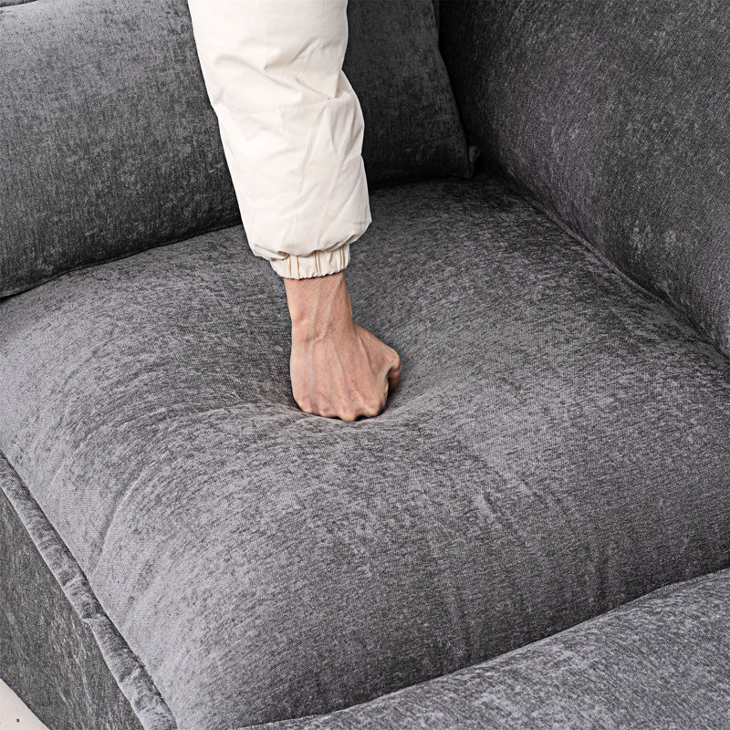 Modular Sectional Sofa Couch With Movable Ottoman