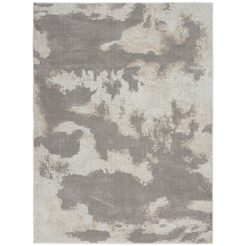 Tapis gris moderne Greta, Rectangle 4 pi x 6 pi