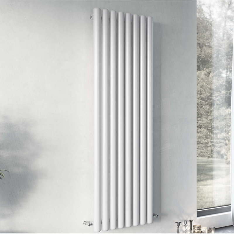 Andy Vertical Designer Radiator, 180cm H x 43.5cm W x 11.6cm D, White