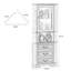 Vitrines en bois massif marron et verre-120926434