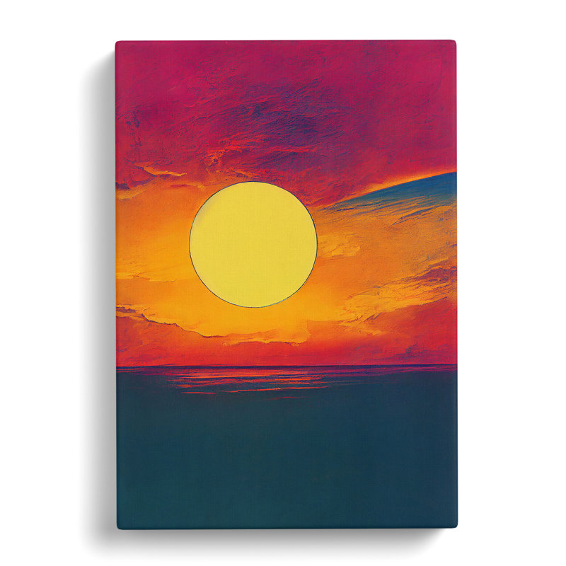 Revered Abstract Sunset - Wrapped Canvas, 60cm H x 40cm W x 3cm D