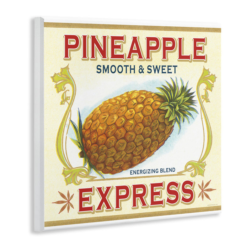 "Smooth & Sweet Pineapple", art mural sur bois classique par Life / High Is High