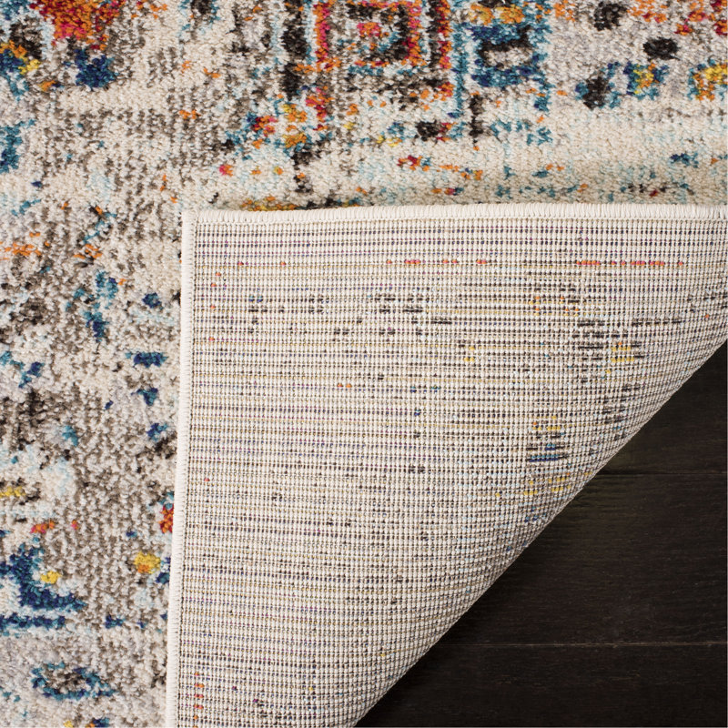 Langley Street Felty Performance Cream/Blue Rug & Reviews | Wayfair