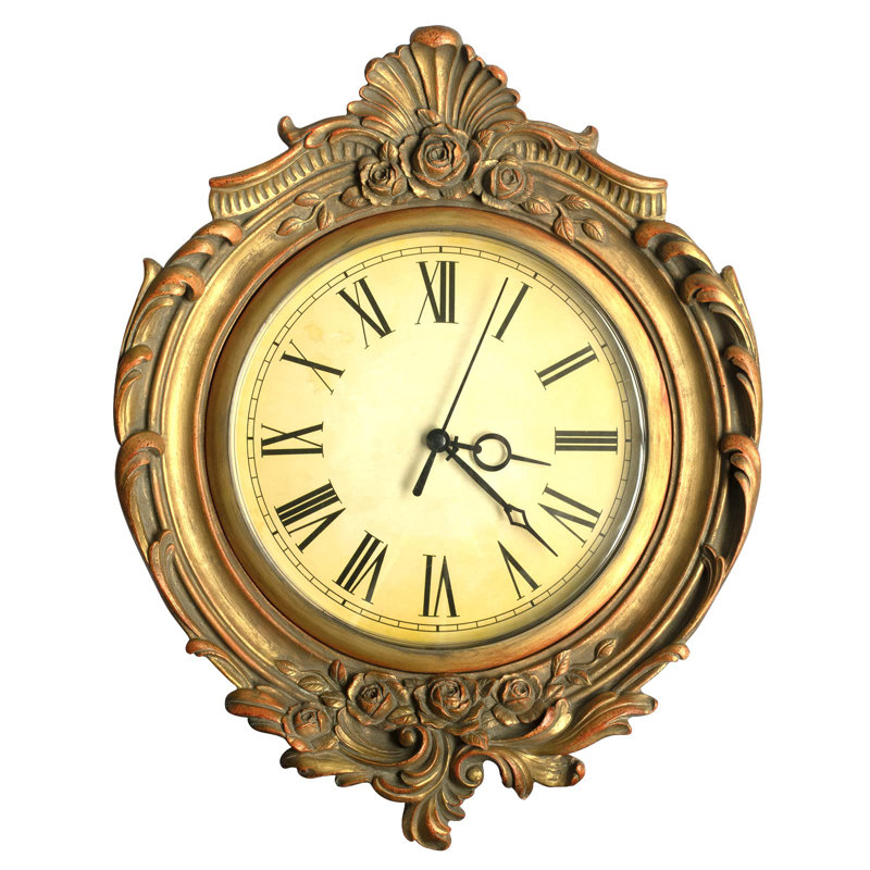 Hilburn Wall Clock, Gold
