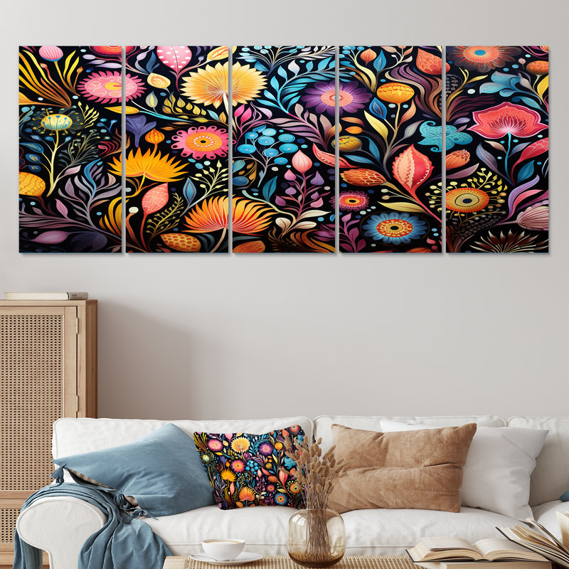 Ensemble d'art mural 5 pièces Coral Marine Treasures, H 28 po x l 60 po