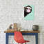 Sneaky Sloth Blowing Bubble Gum In Green by Big Nose Work - Print on Canvas-56674848-112913698
