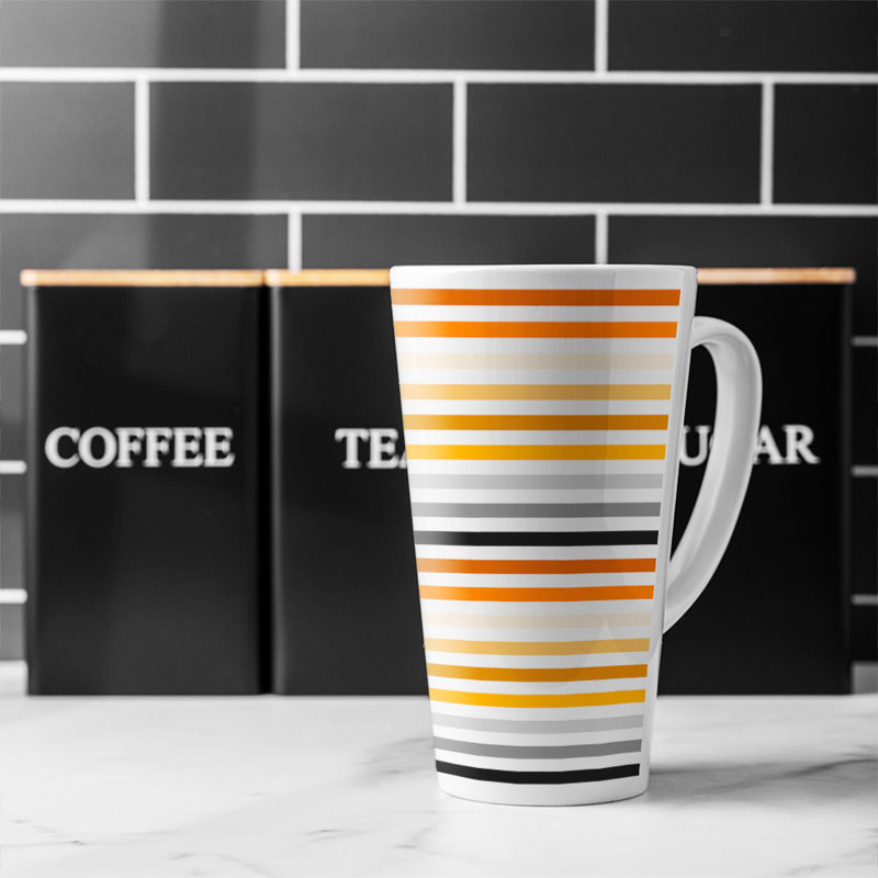 Striped Pattern Latte Mug
