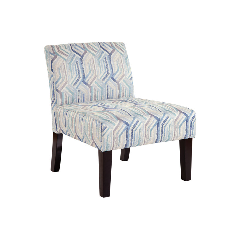 Javi Avington 26" Wide Armless Slipper Chair, Mosaic Multi Blue 