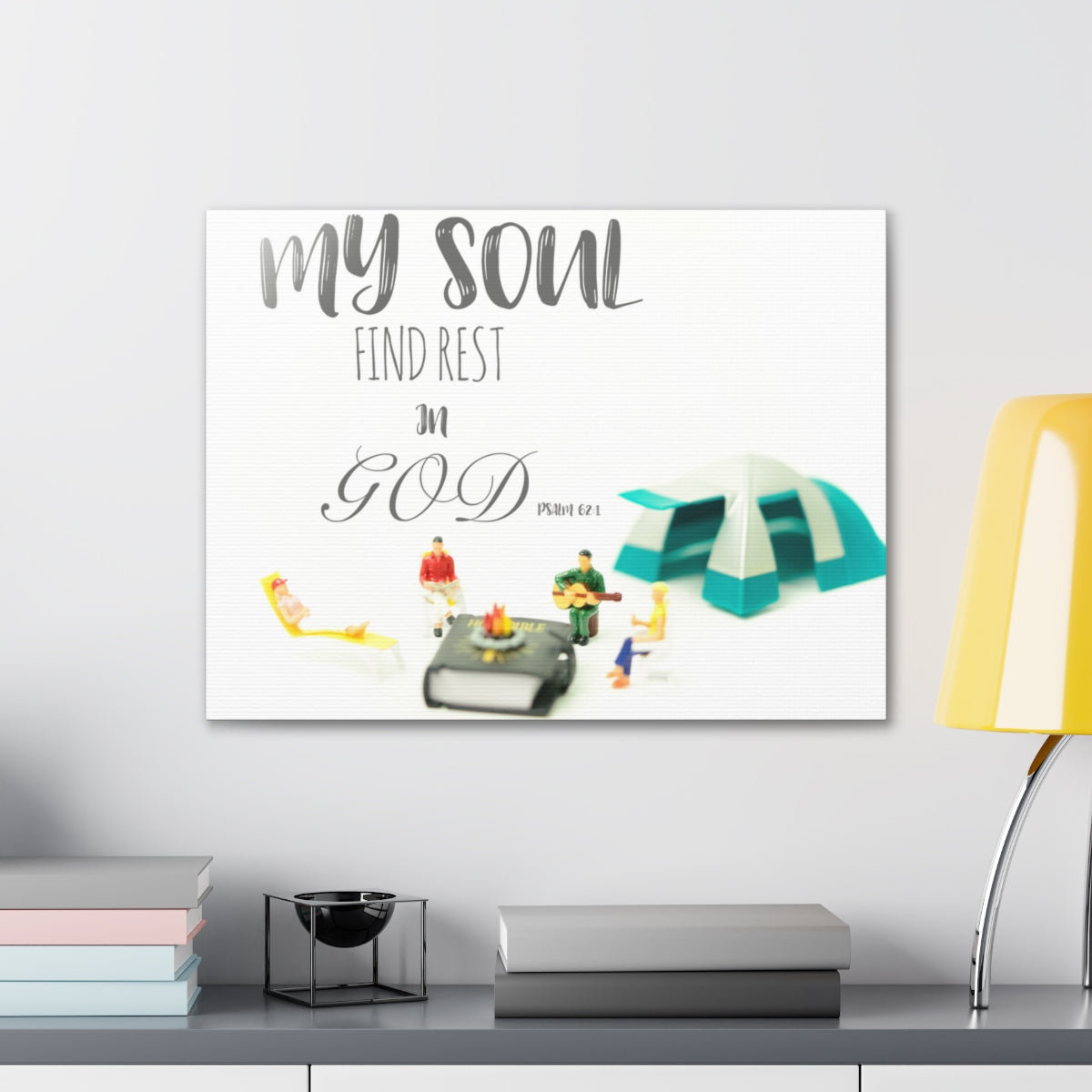 Trinx Rest In God Psalm 62:1 Bible Verse Canvas Christian Wall Art ...