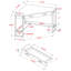 Bureau d'ordinateur avec tiroirs de rangement Beasley