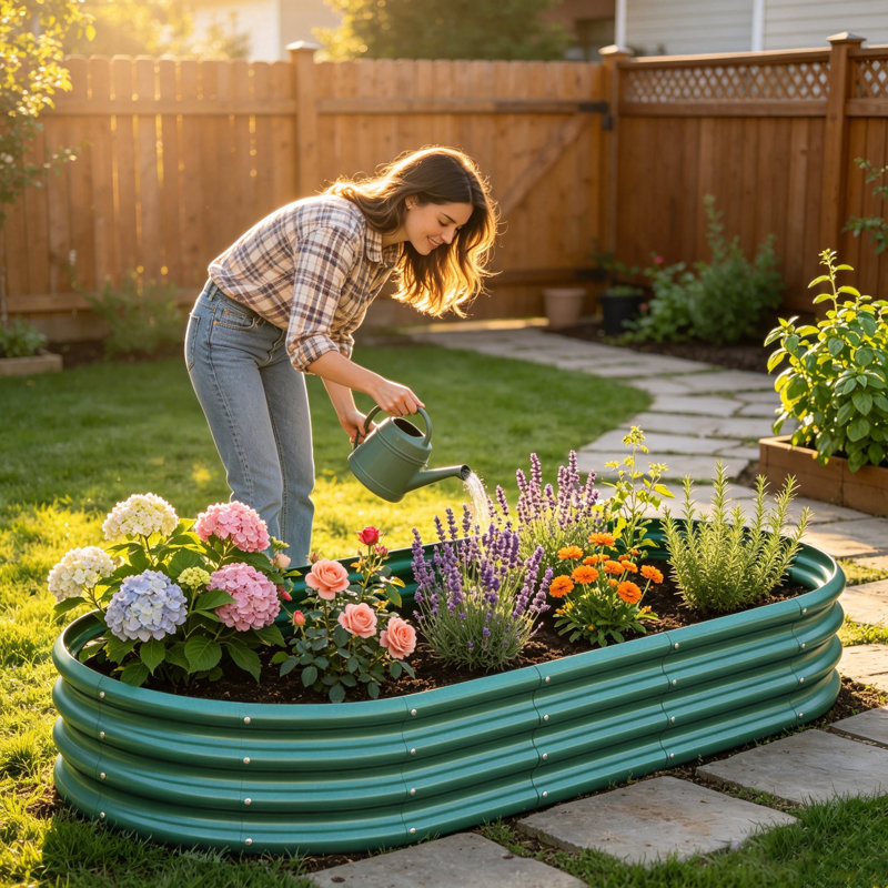 Lit de jardin surélevé, 11.4" H x 70.9" W x 35.4" D, Green, Set of 1