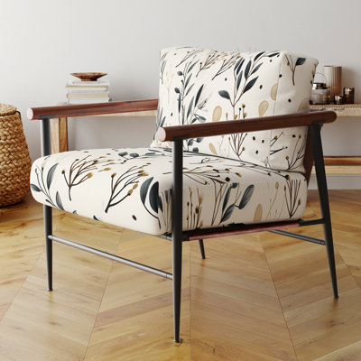 Minimalist Nature - Chaise rembourrée à accents floraux