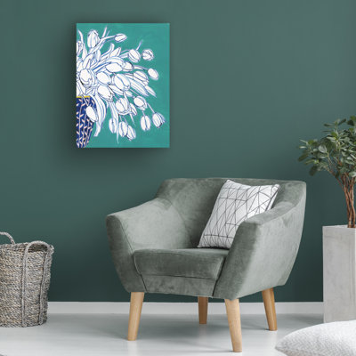 «Turquoise Tulip Bouquet II» par Grace Popp sur toile