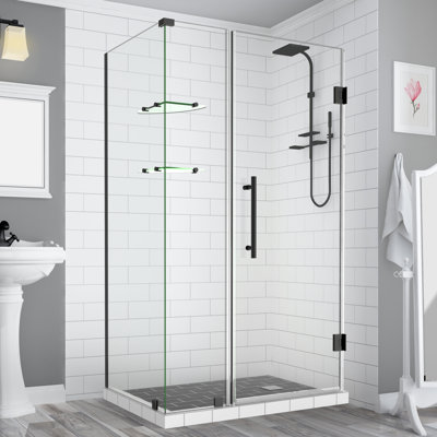 Cabine de douche rectangulaire à charnière 30" x 72" Bromley GS