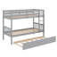 Lit superposé simple en bois d'hévéa avec lit gigogne, transformable en deux lits séparés-906162804