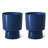 16.75"H Set Of 2 Cobalt Blue Faux Ceramic Urn Plastic Planter