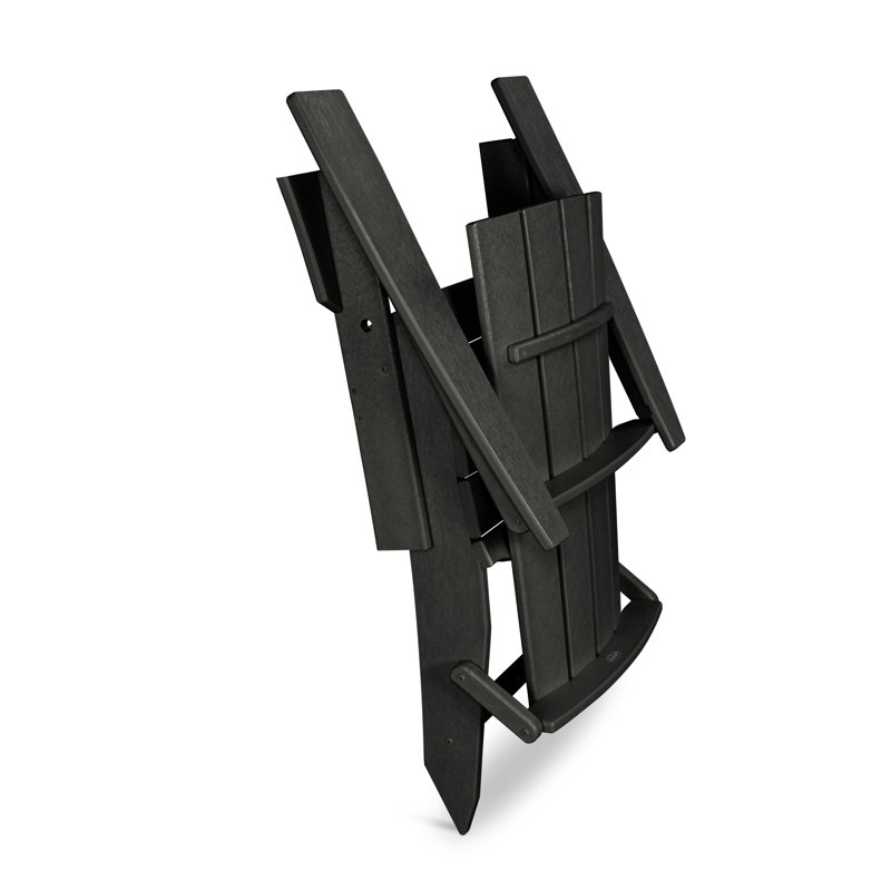 POLYWOOD Quattro Folding Adirondack, Black