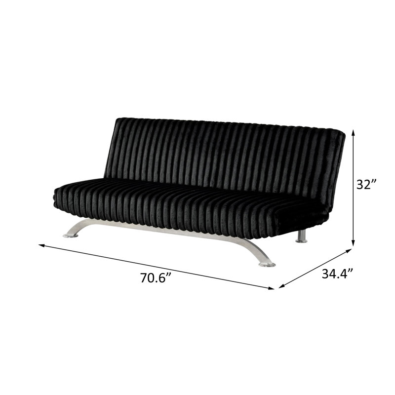 Canapé-lit l 70,6 po, Noir