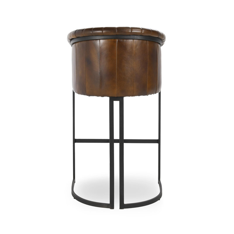 Seville Top Grain Leather Stool, Bar Stool (30" Seat Height)