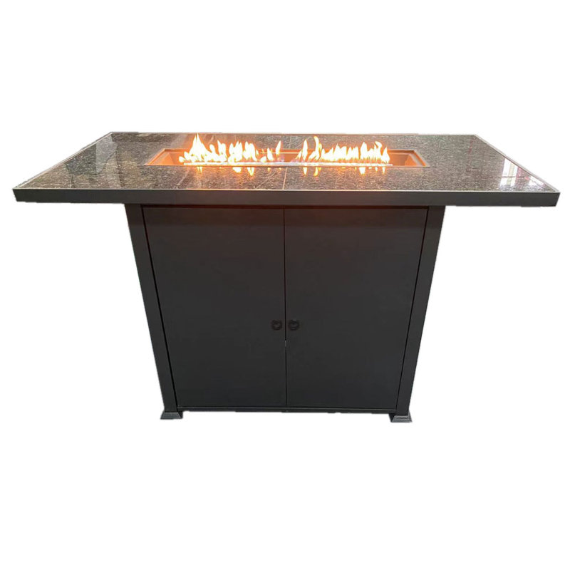 Alaira Rectangle Steel Propane Smokeless Fire Pit