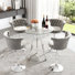 Ensemble de table de bar ronde en verre réglable en hauteur et tabourets de bar sur pattes en velours
