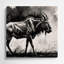 Faune, art mural beige en métal Hartebeest-113144900