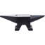 Enclume en acier coulé, enclume à corne simple de 110 lb (50 kg) avec grand comptoir et base stable, enclume à corne ronde robuste de haute dureté, pour plier, façonner