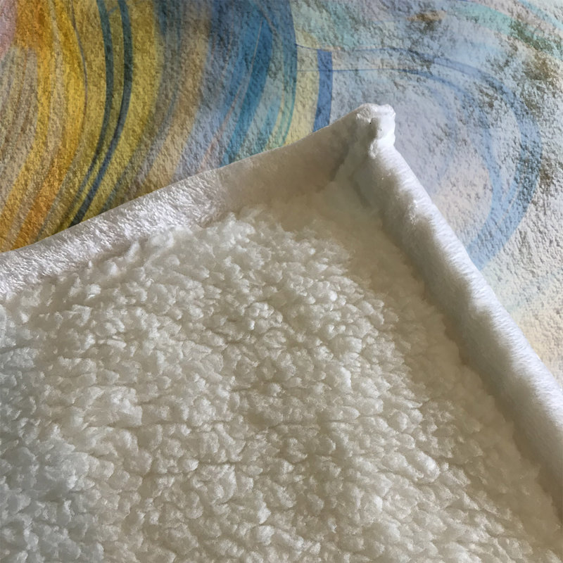 Throw Blanket, 51" W x 60" L, Marble/Abstract, Yellow/Blue/Purple