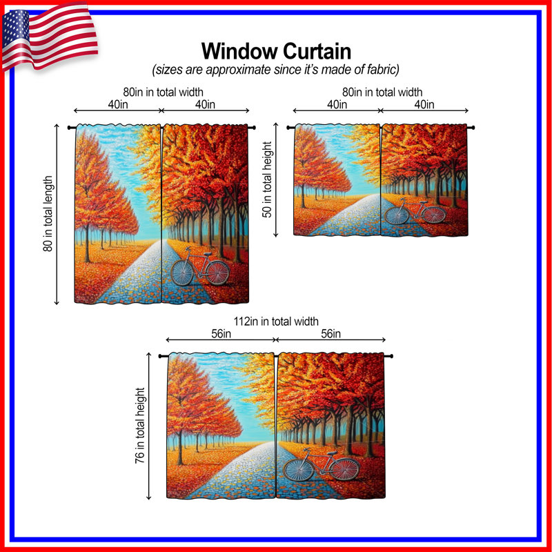 Rideaux de fenêtre de vélo obscurcissant et obscurcissant - 2 panneaux, 20 po x 50 po - 2 panneaux, Transparent