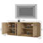 Meuble télé pour téléviseur de 65 po ou moins avec 4 armoires de rangement en rotin Boho-321257282-335407985