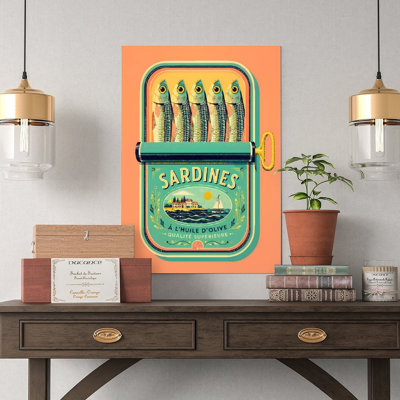 Canvas Wall Art Sardines In Olive Oil Poster Vintage Poster Print Home Decor