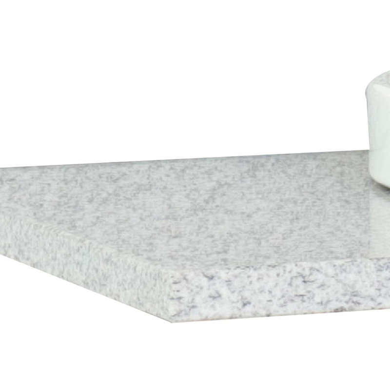Gray Granite 37" Vanity Top with White Ceramic Sink