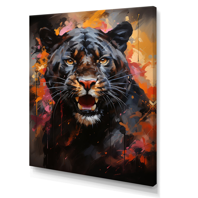 Dynamic Black Panther Spirit I, Toile tendue, H 40 po x l 30 po x P 1,5 po