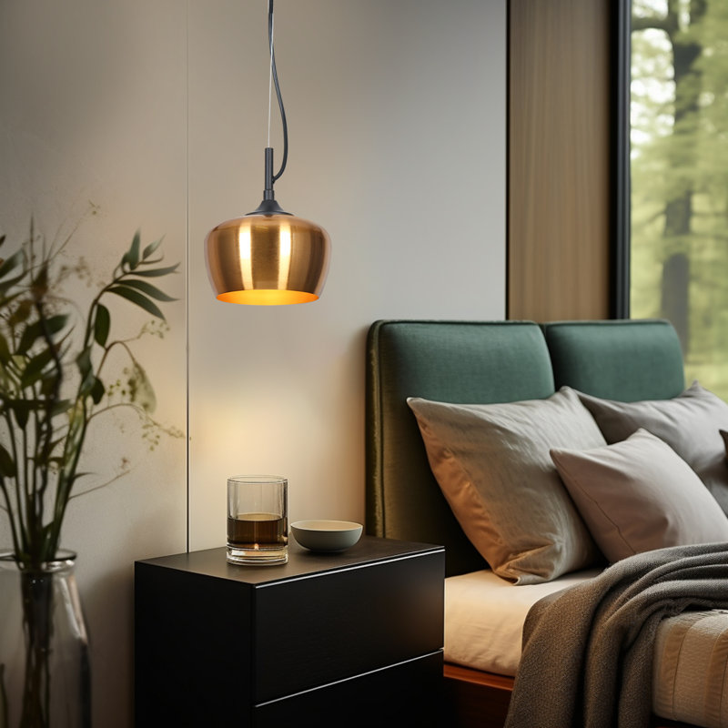 Justyce 1-Light Dome Kitchen Island Pendant