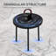 Table d'appoint ronde d'extérieur - Table de bout en acier durable pour patio, jardin, cour, balcon, salon et chambre à coucher