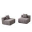 Canapé modulaire en chenille avec 2 coussins-719732456