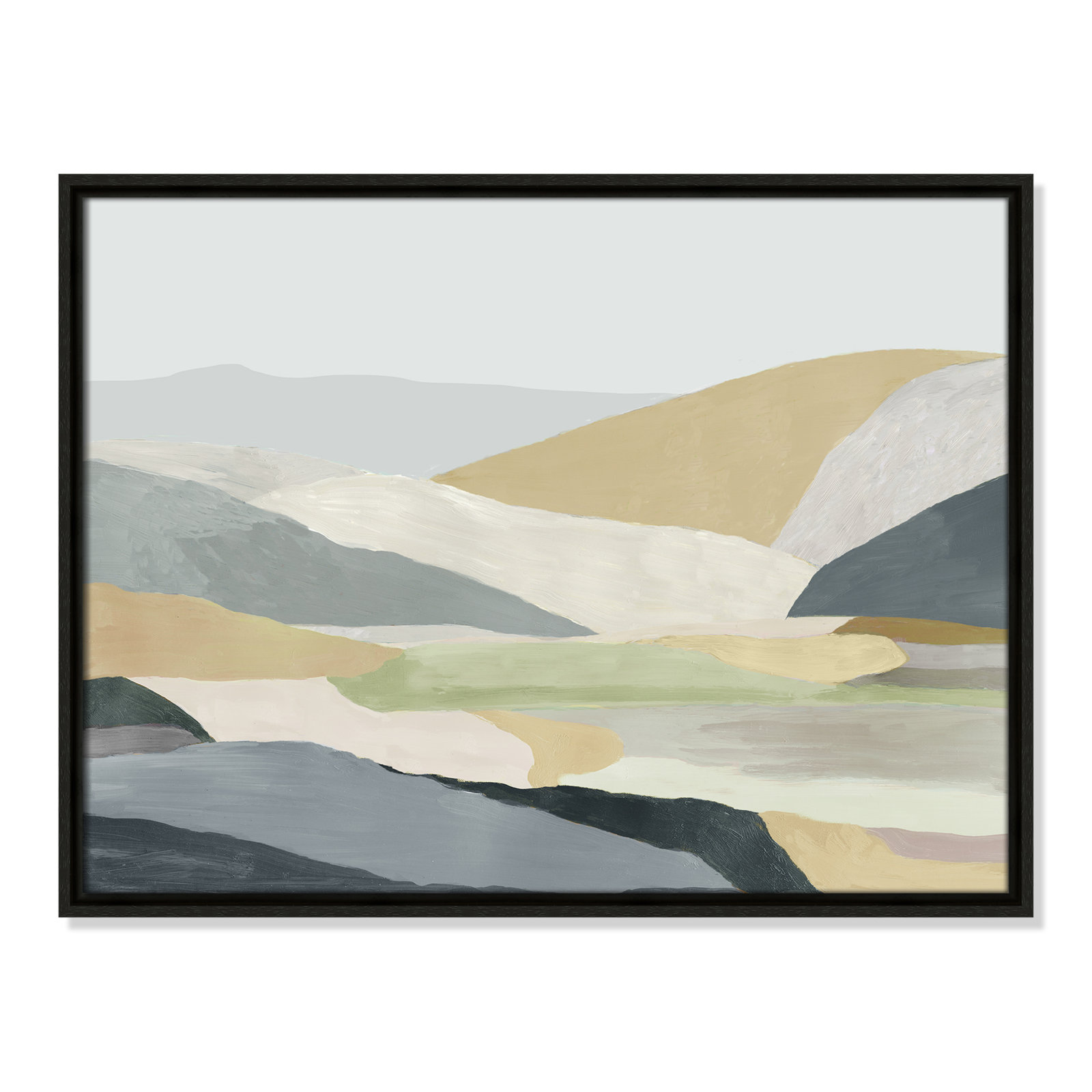 Blair "Warm Hills I" Painting, 19.5" H x 25.5" W x 2" D, Espresso Canvas
