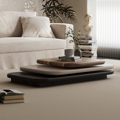 Table basse rotative empilable minimaliste italienne