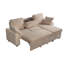 Ensemble de canapé modulaire multi-fonctionnel avec plateau porte-gobelet amovible, chaise de rangement intégrée et dossiers réglables