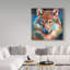 Duniya «Timber Wolf Abstract», reproduction de peinture acrylique sur toile tendue-29771548