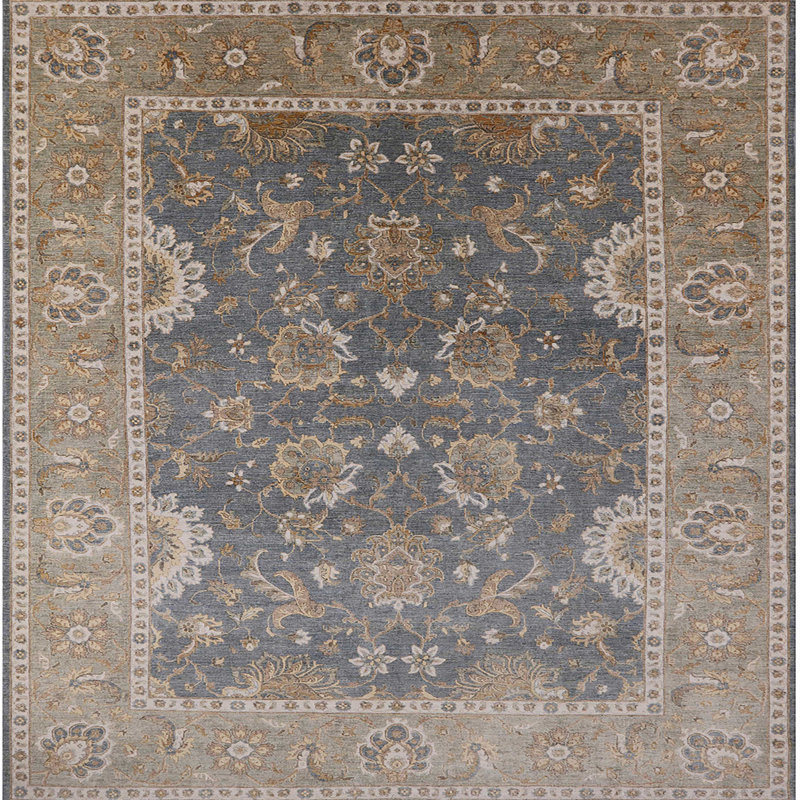 Tapis 100% Mid-Century moderne lavable à la machine 2125, Carré 8 pi