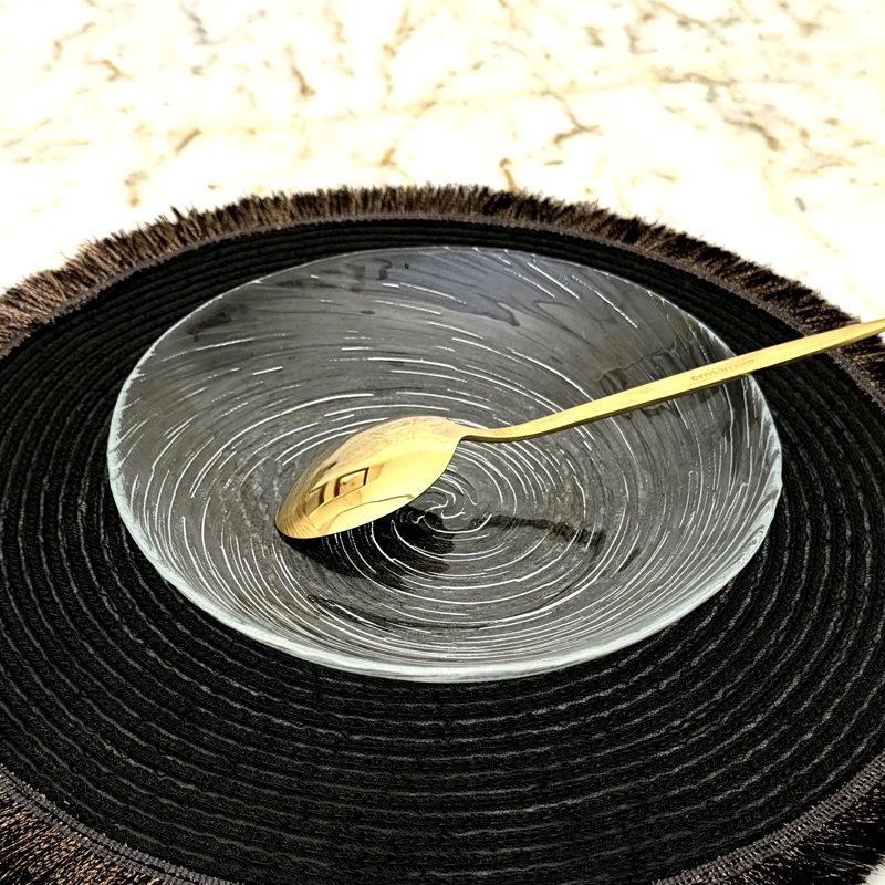 Ensemble de 12 assiettes à soupe en verre Lyalya