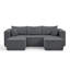 Canapé modulaire compact en velours côtelé compact avec un style minimaliste moderne, canapé modulaire à compression confortable avec un design efficace et peu encombrant-1446488955