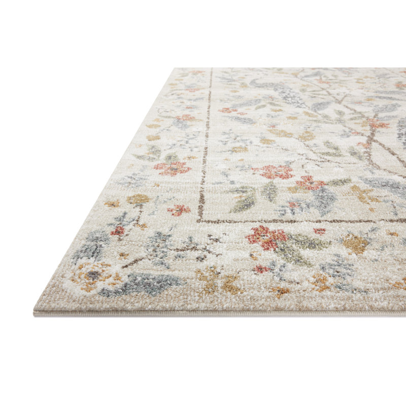 Rifle Paper Co. x Loloi Laurel Cream Area Rug, Rectangle 7'10" x 10'