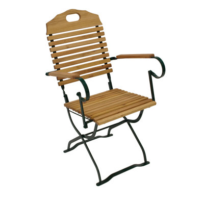 Plum Folding Patio Dining Armchair with Cushion