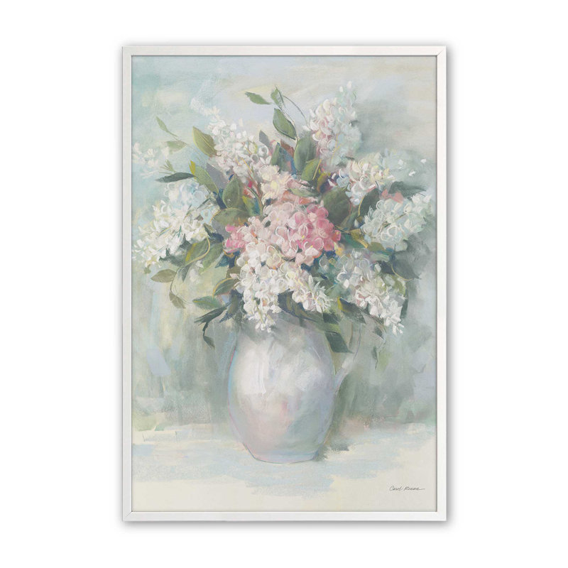 «Lilacs For Ellyn» par Carol Rowan, reproduction d'art sur toile, H 48 po x l 36 po, Blanc