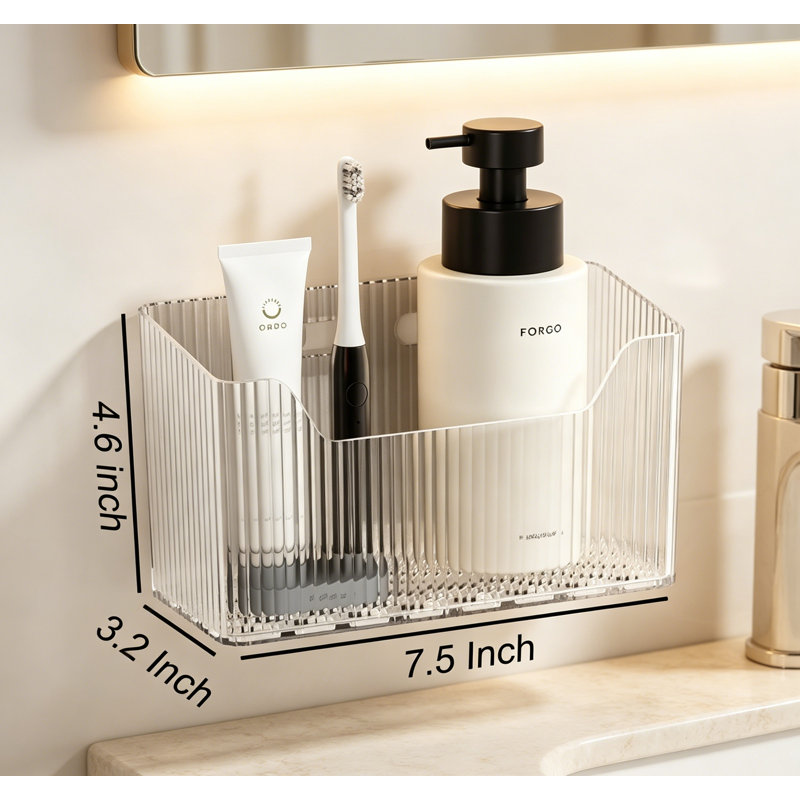 2-Pack Cabinet Door Organizer, Stackable Clear Bins